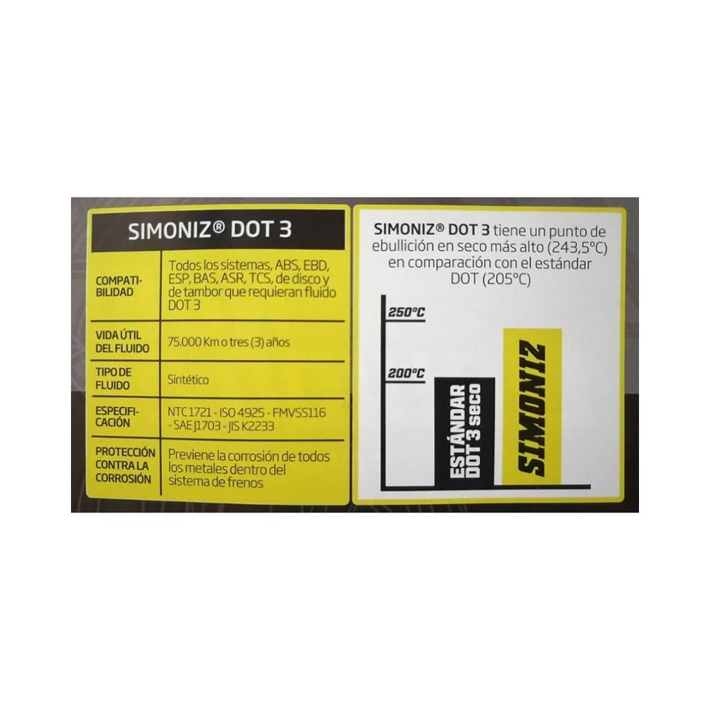 Líquido De Frenos Full Synthetic Dot 3 Simoniz 900Ml img #5
