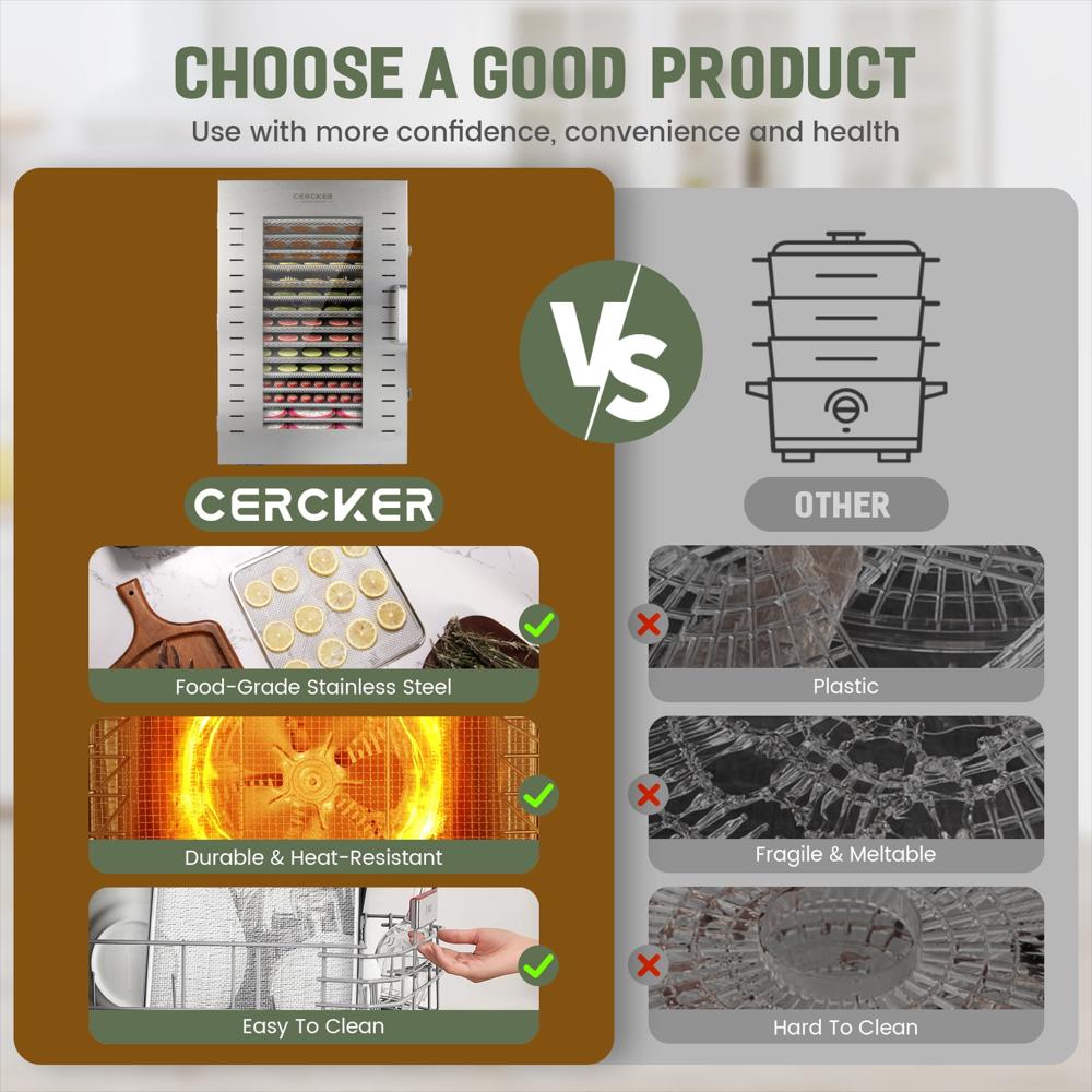 Deshidratador Comercial Cercker 1500W De 16 Bandejas Para Alimentos img #4