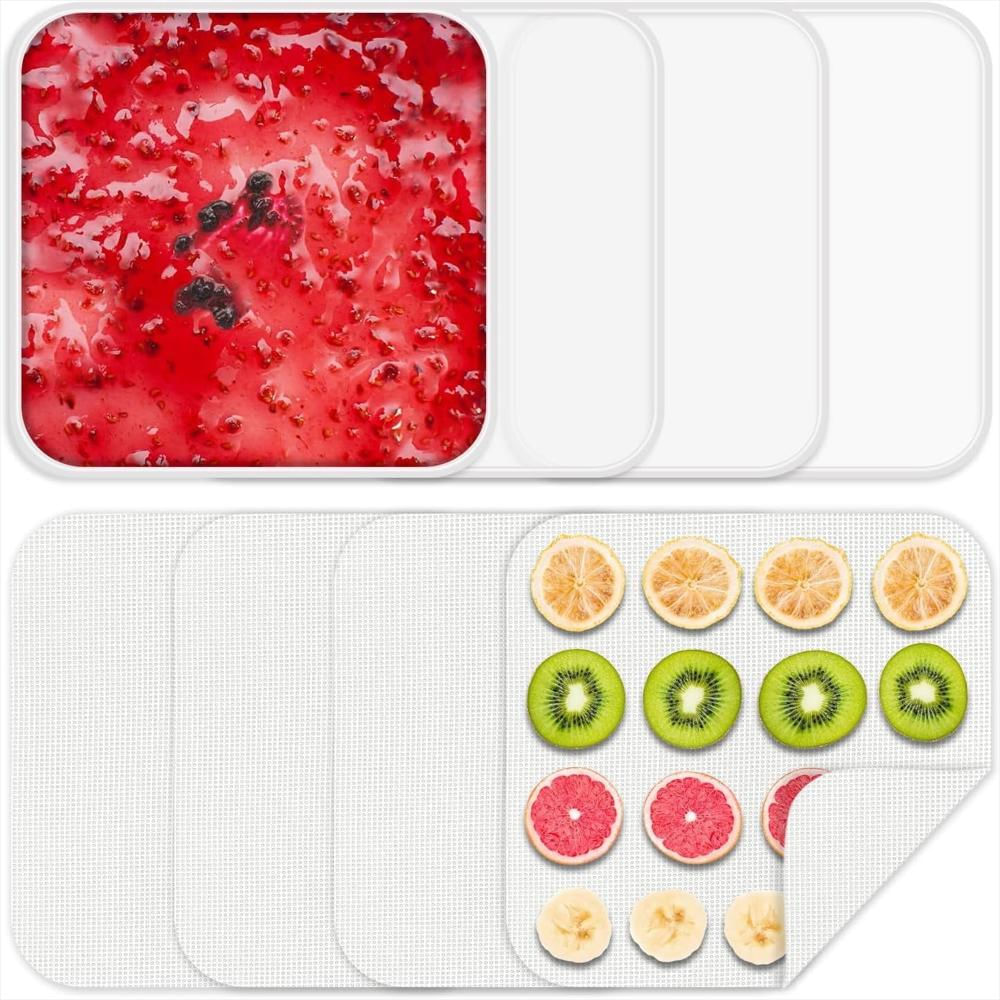 Set De 8 Láminas De Silicona Para Deshidratador De Alimentos 9.45 X 9.45 img #1
