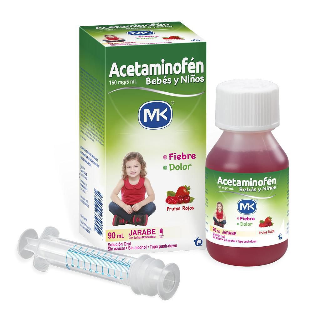 Jarabe ACETAMINOFEN MK dolor y fiebre bebés y niños (90  ml) img #2