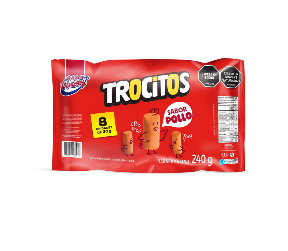 Trocitos SUPER RICAS sabor a pollo (240  gr) img #2