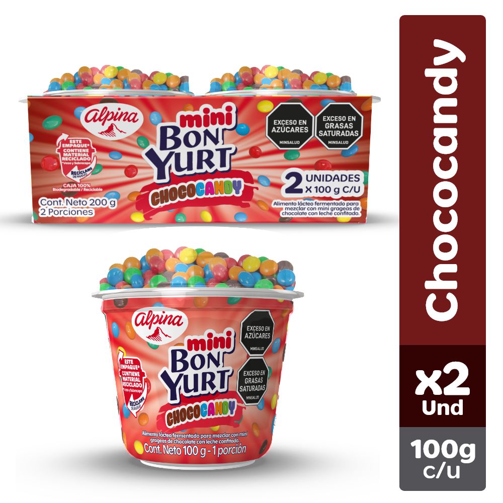 Alimento lácteo BON YURT chococandy x2 und 100 g (200  gr) img #1