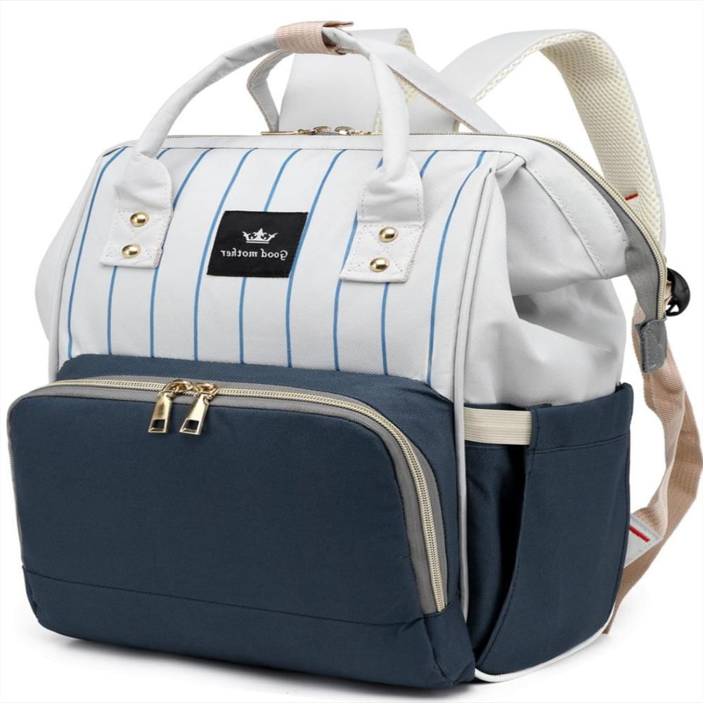 Pañalera Tipo Maleta Hdj Grande Con Bolsillo Aislado Azul Navy img #1