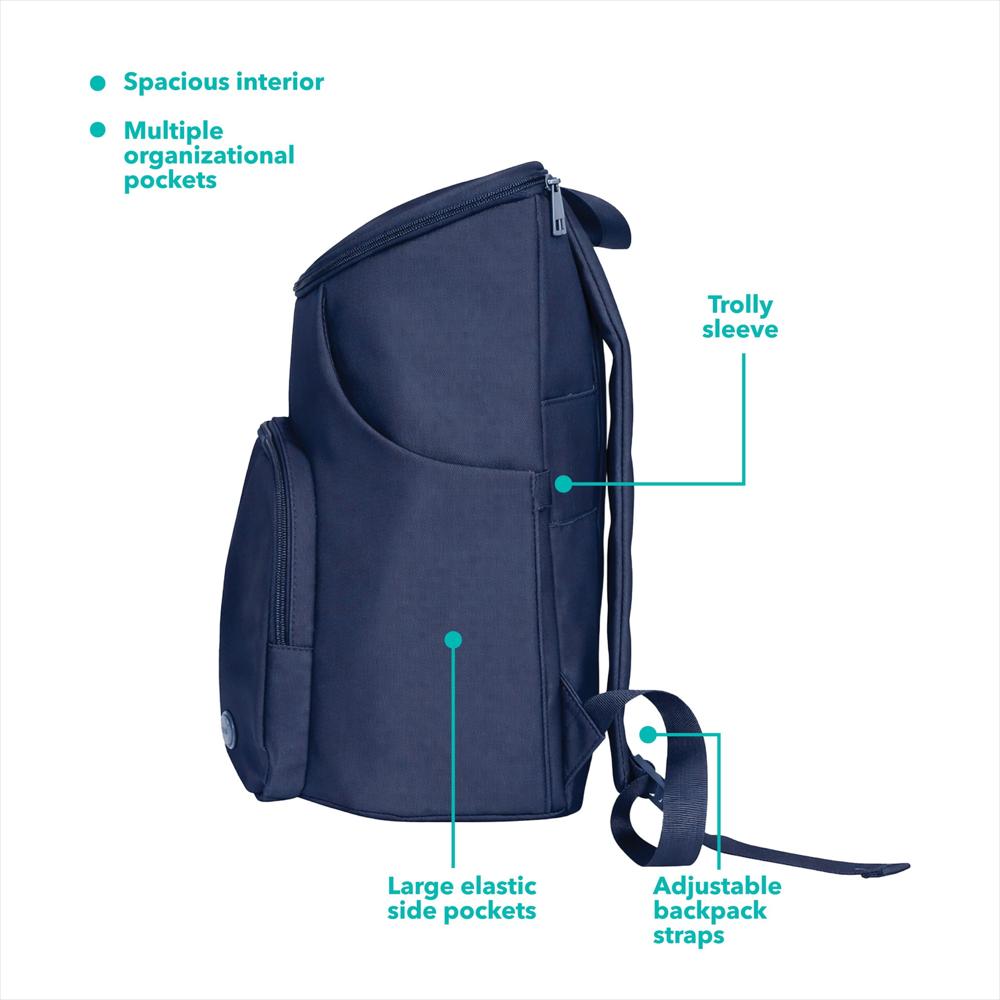 Pañalera Tipo Maleta Ipack Grande Azul Navy img #5