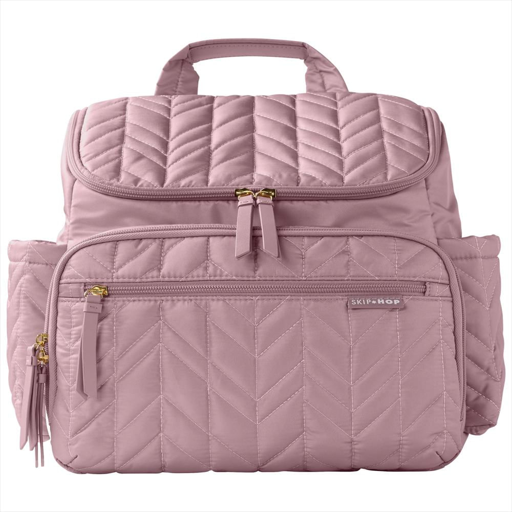 Pañalera Tipo Maleta Skip Hop Forma Acolchada Mauve Mist Con Cubos img #1