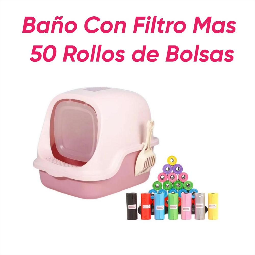 Baño Con Filtro Mas 50 Rollos Rosado img #3