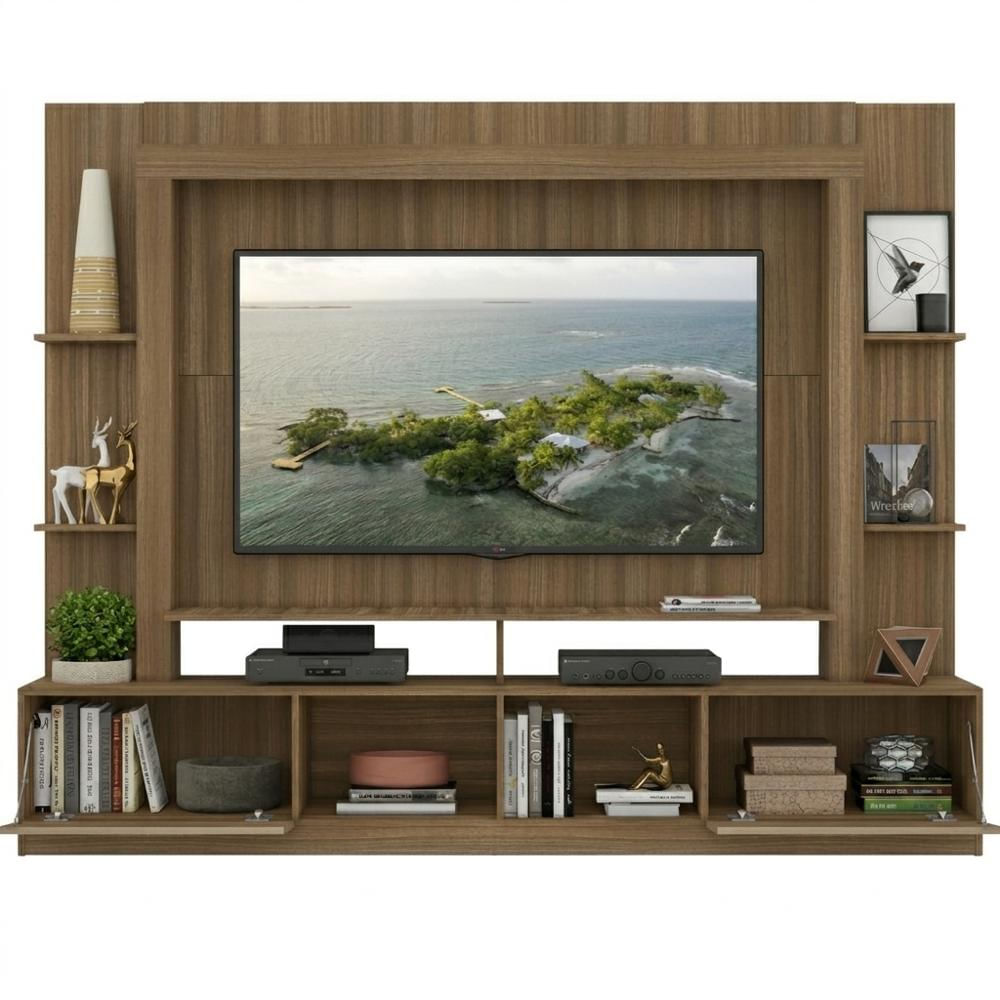Centro De Entretenimiento Moderno Tv 65 Pulgadas Panel Rack Café img #2