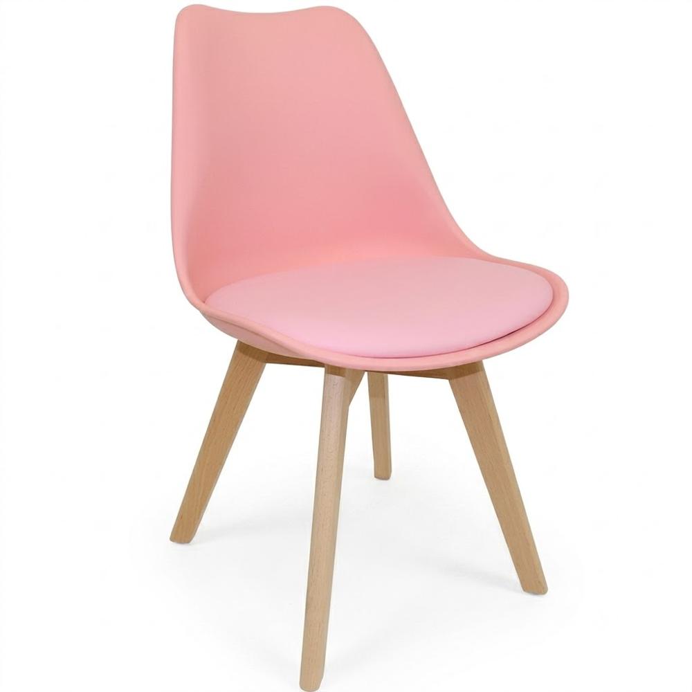 Silla De Comedor Moderno Rosada img #2