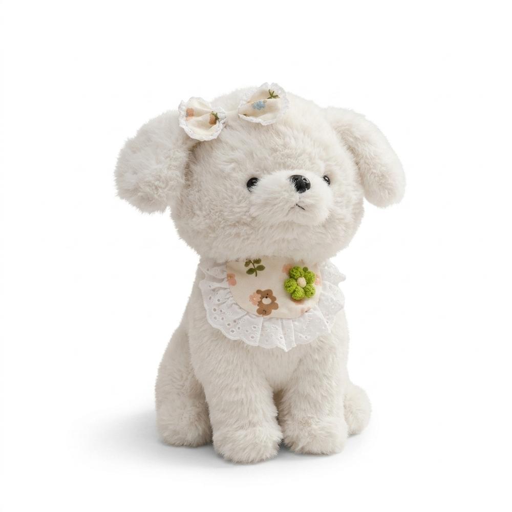 Peluche Suave Y Peludo Tipo Perrito Florecita img #1