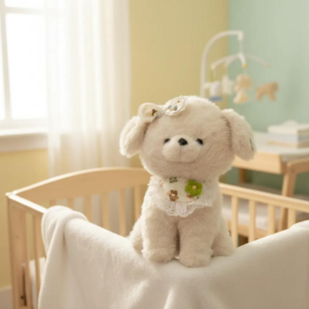 Peluche Suave Y Peludo Tipo Perrito Florecita img #2