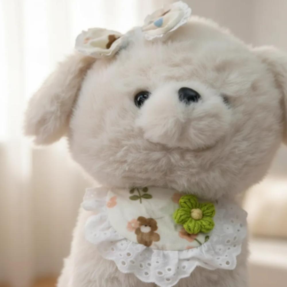 Peluche Suave Y Peludo Tipo Perrito Florecita img #3