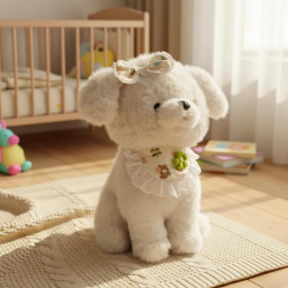 Peluche Suave Y Peludo Tipo Perrito Florecita img #4