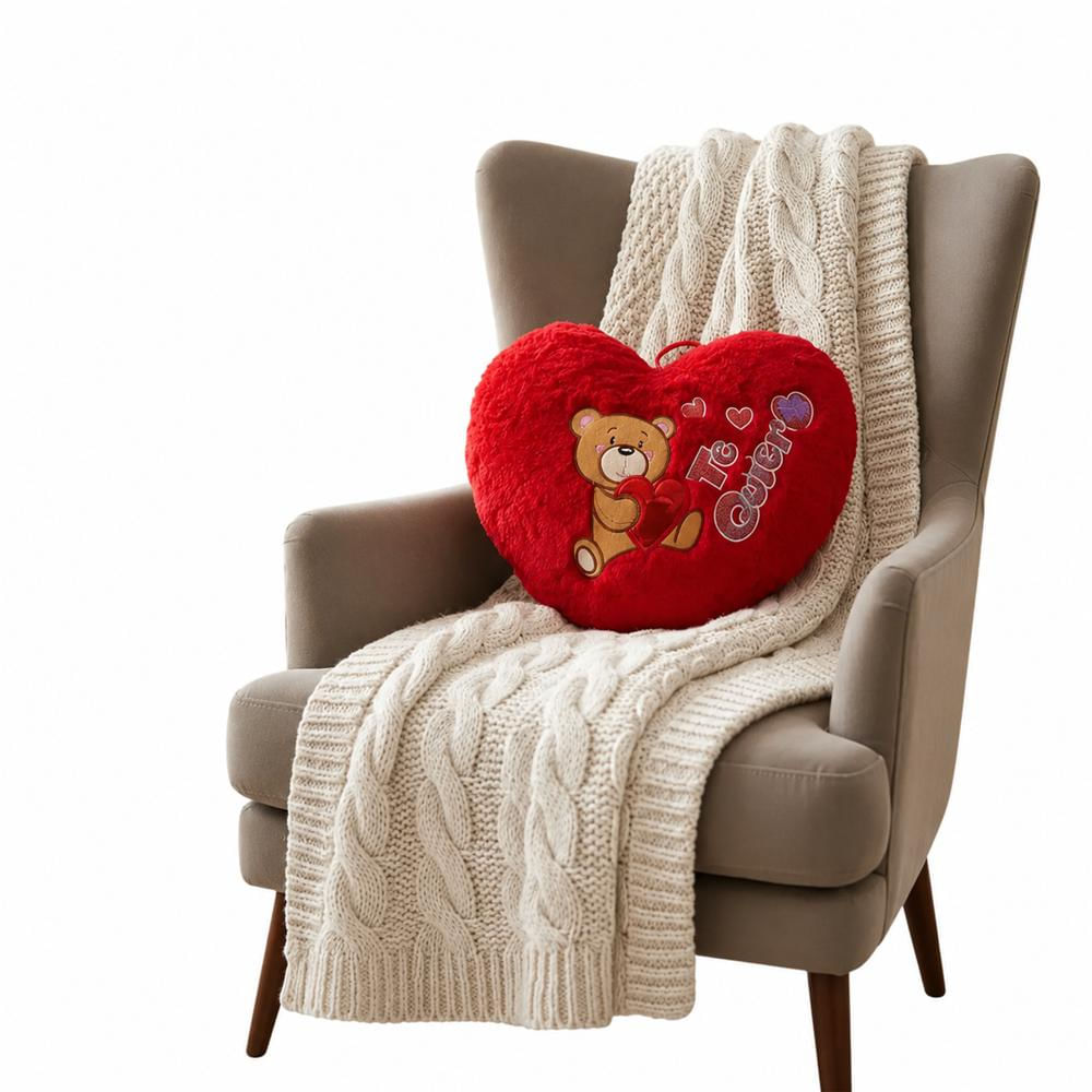 Cojín Corazón Peluche Te Quiero Decorativo Pequeño img #1
