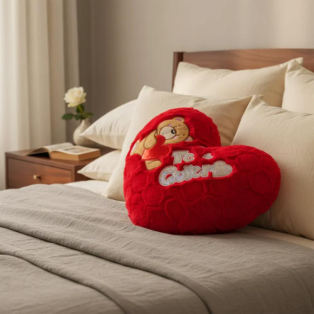 Cojín Corazón Peluche Te Quiero Decorativo Pequeño img #4
