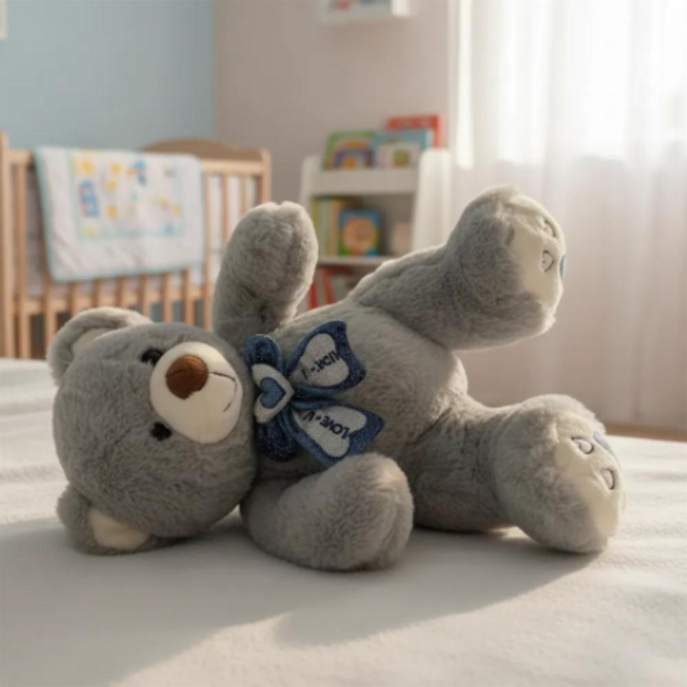 Peluche Oso De 30Cm Perfecto Para Regalar Gris Corazón img #3