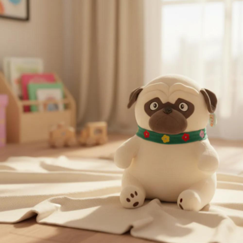 Peluche Suave Y Peludo Tipo Perrito Pugcito img #2