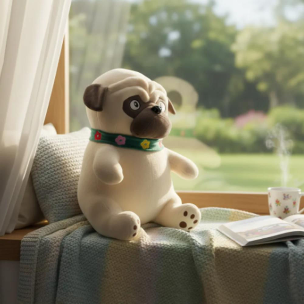 Peluche Suave Y Peludo Tipo Perrito Pugcito img #3