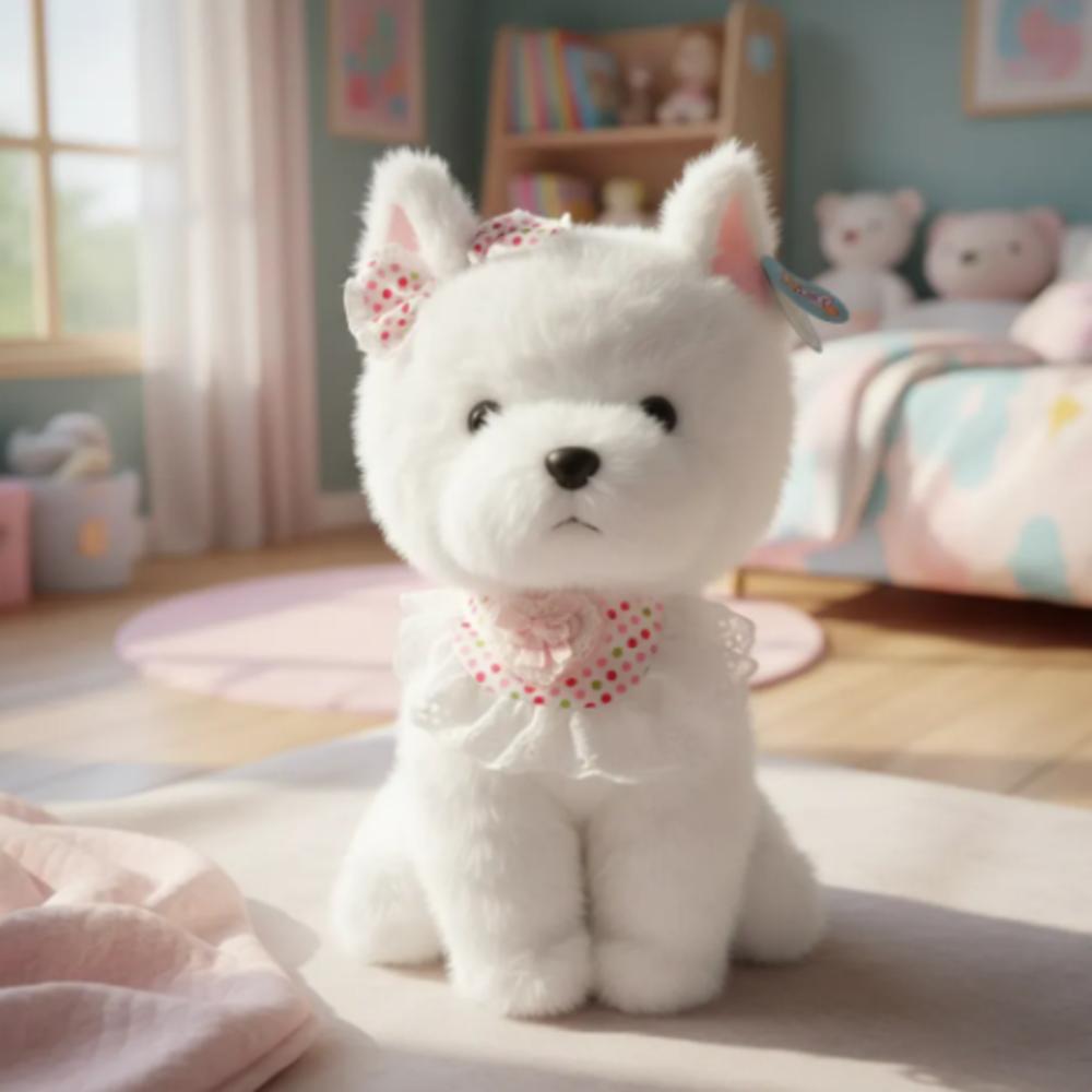 Peluche Suave Y Peludo Tipo Perrito Ternura Rosa img #3