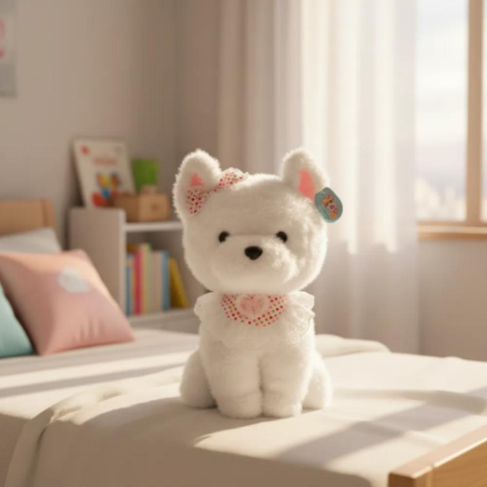 Peluche Suave Y Peludo Tipo Perrito Ternura Rosa img #5