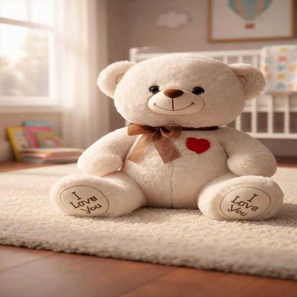Oso De Peluche Con Corazón I Love You Beige img #4