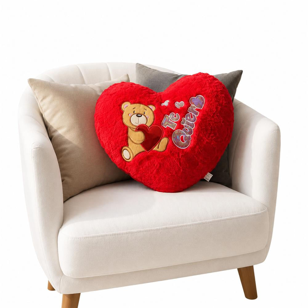 Cojín Corazón Peluche Te Quiero Decorativo Grande img #1