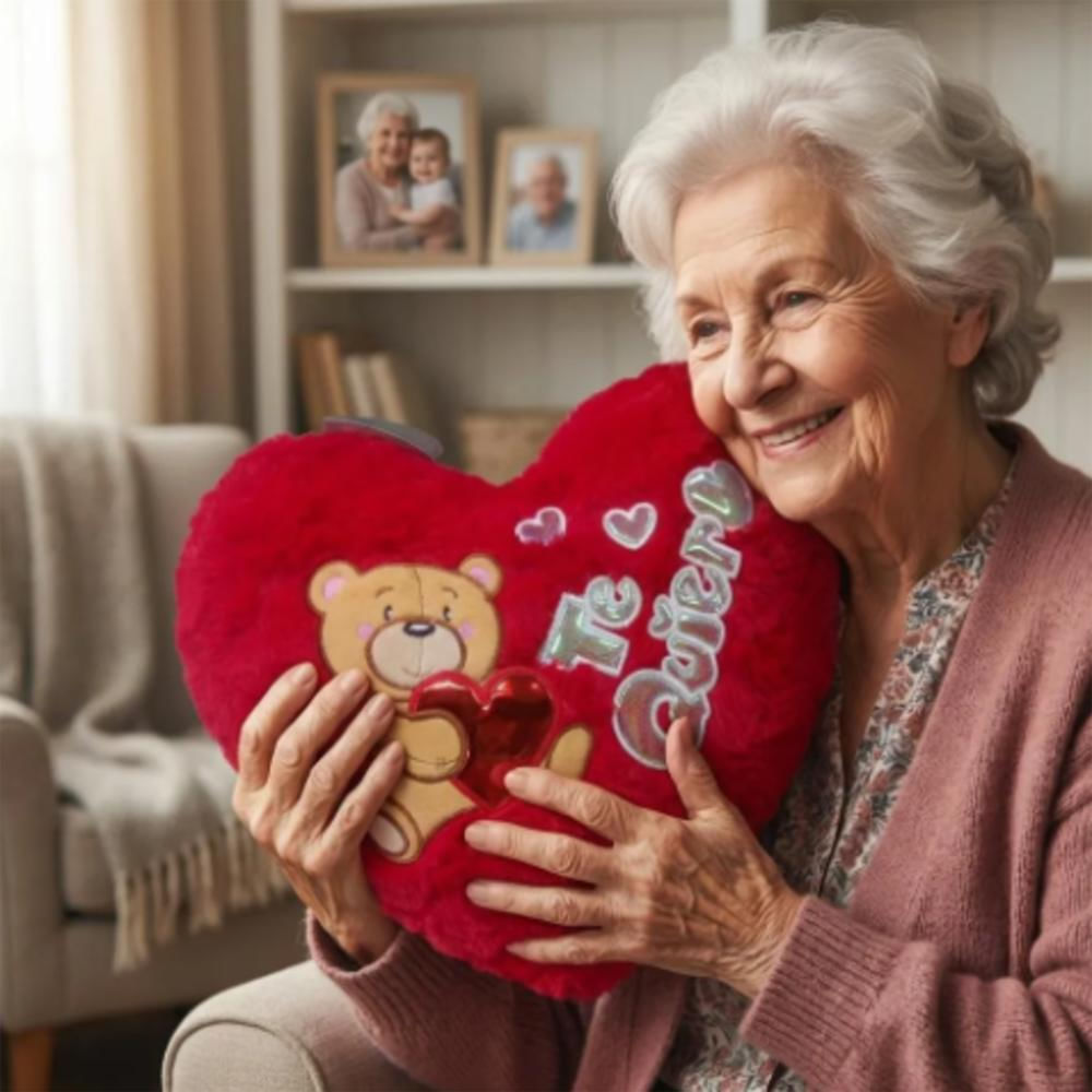 Cojín Corazón Peluche Te Quiero Decorativo Grande img #3