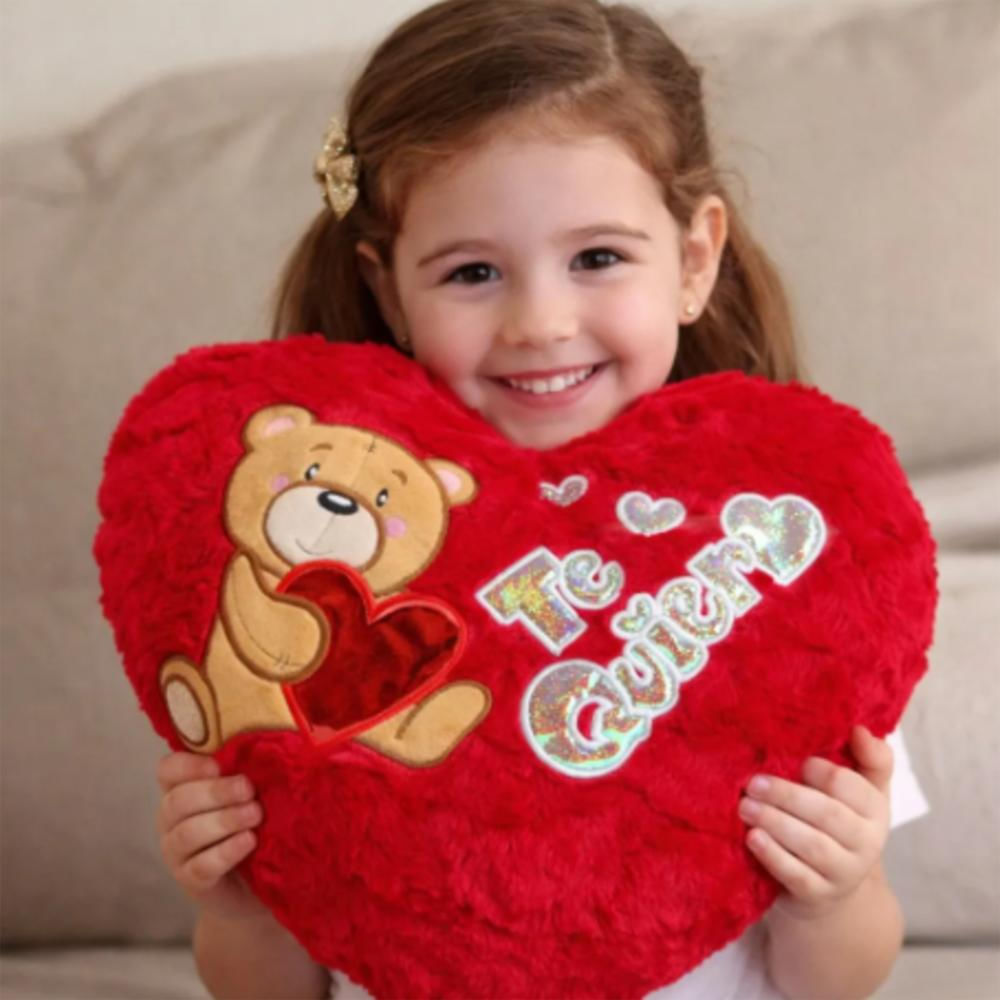 Cojín Corazón Peluche Te Quiero Decorativo Grande img #4