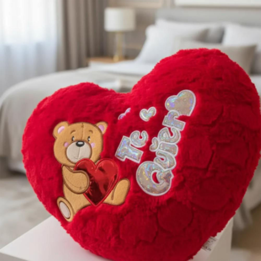 Cojín Corazón Peluche Te Quiero Decorativo Grande img #5