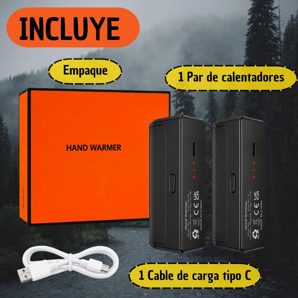 Calentador De Manos Portátiles Recargable Usb C Magnético Doble img #2