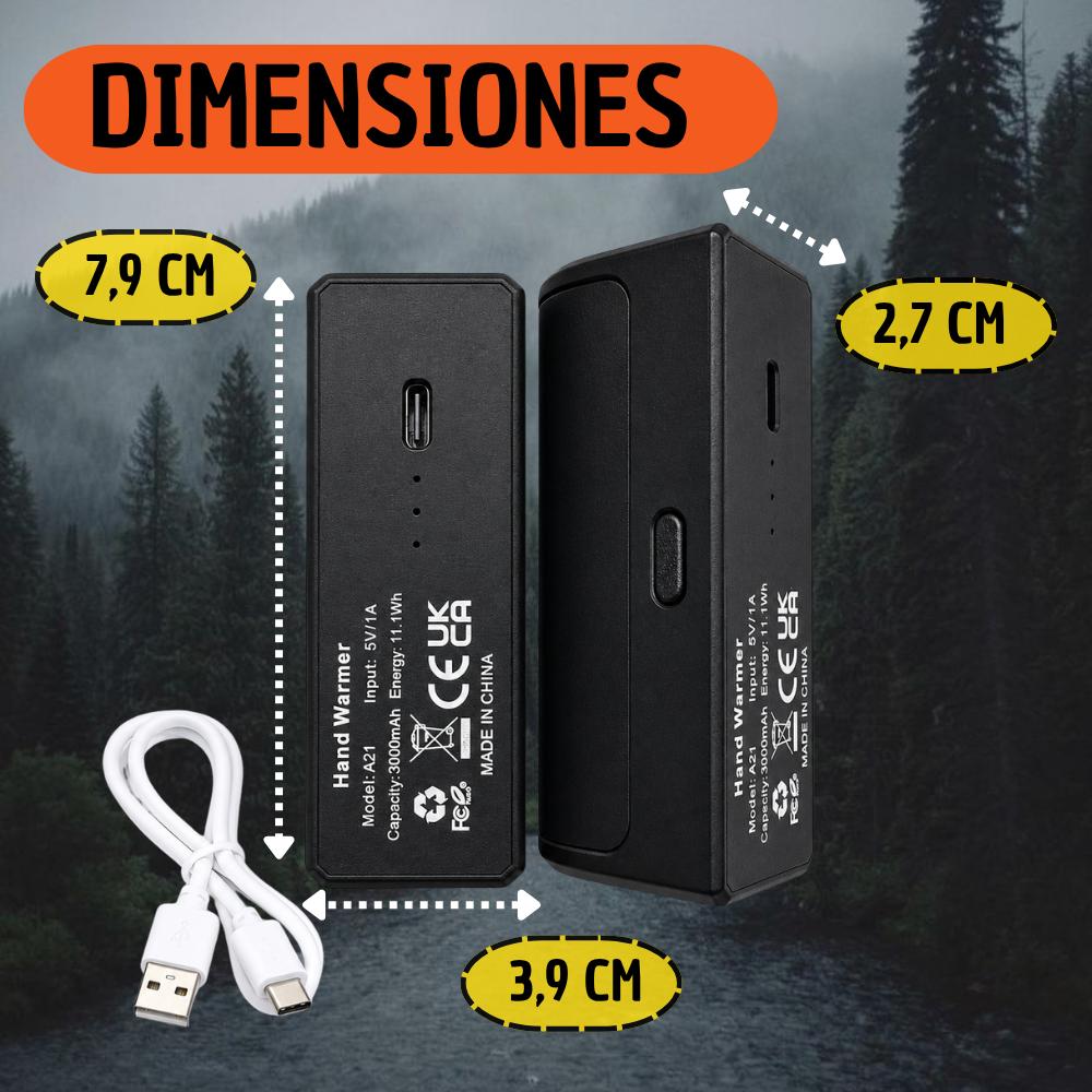Calentador De Manos Portátiles Recargable Usb C Magnético Doble img #3
