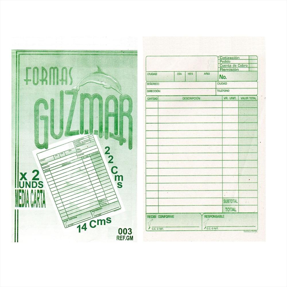 2 Talonarios Md 60 Hjs Bond Facturero Remision Cotizacion Pedido img #1