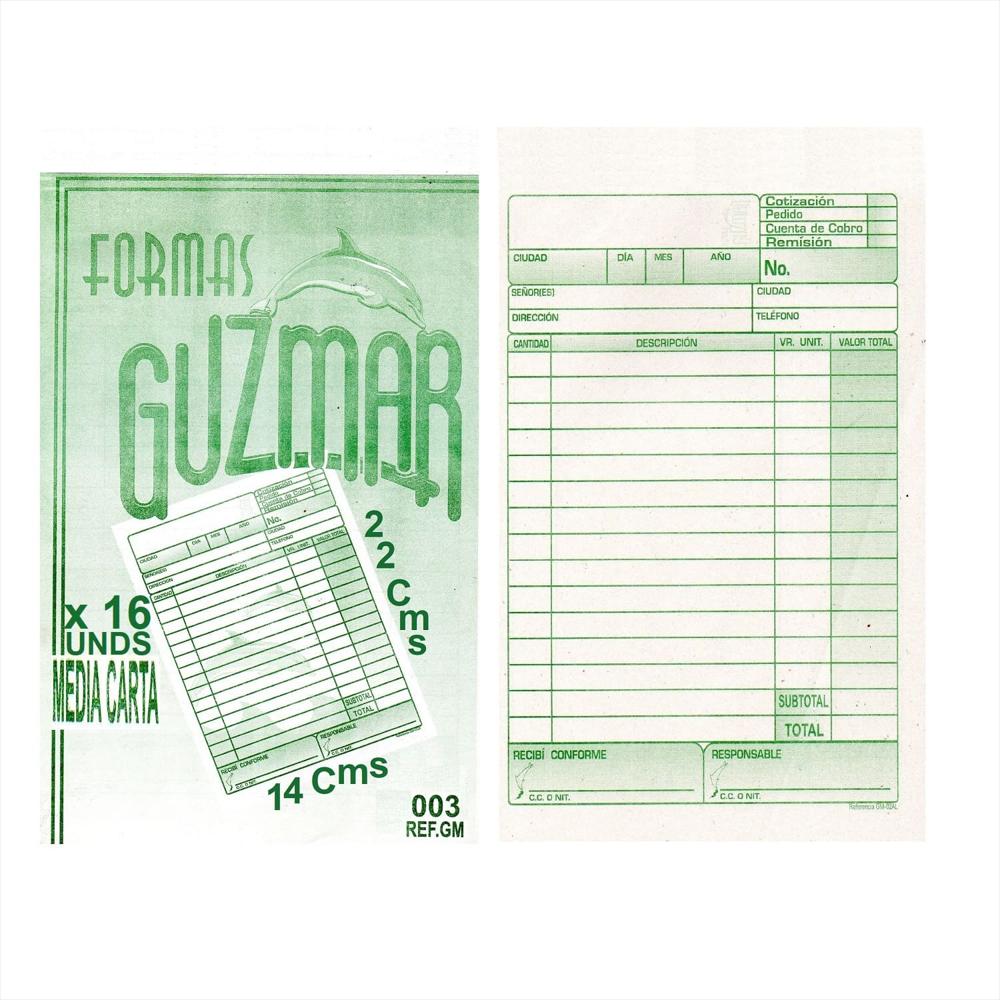 16 Talonarios Md 60 Hjs Bond Facturero Remision Cotizacion Pedido img #1