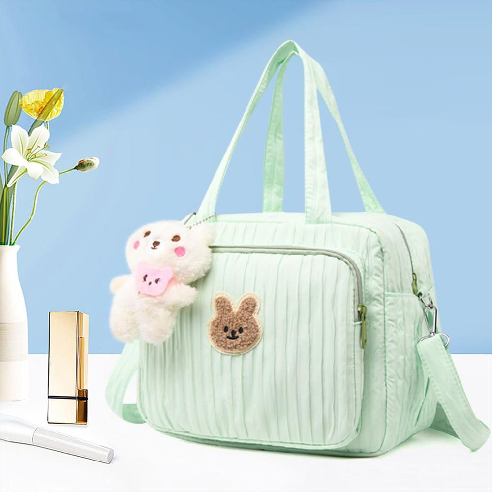 Pañalera Tipo Maleta Multifuncional Tipo Crossbody Para Bebé Verde img #4