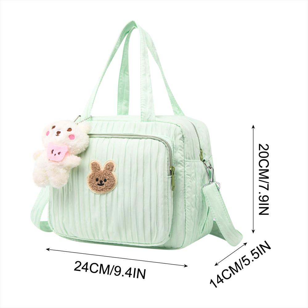 Pañalera Tipo Maleta Multifuncional Tipo Crossbody Para Bebé Verde img #5