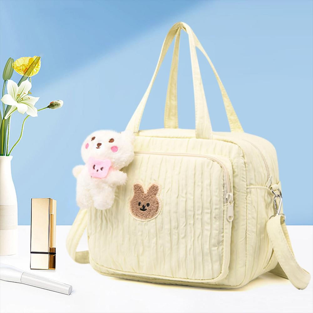 Pañalera Tipo Maleta Multifuncional Tipo Crossbody Para Bebé Amarilla img #2