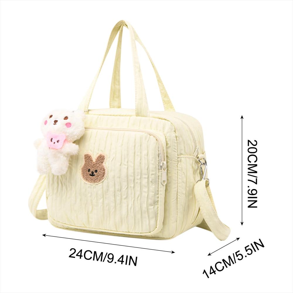 Pañalera Tipo Maleta Multifuncional Tipo Crossbody Para Bebé Amarilla img #4