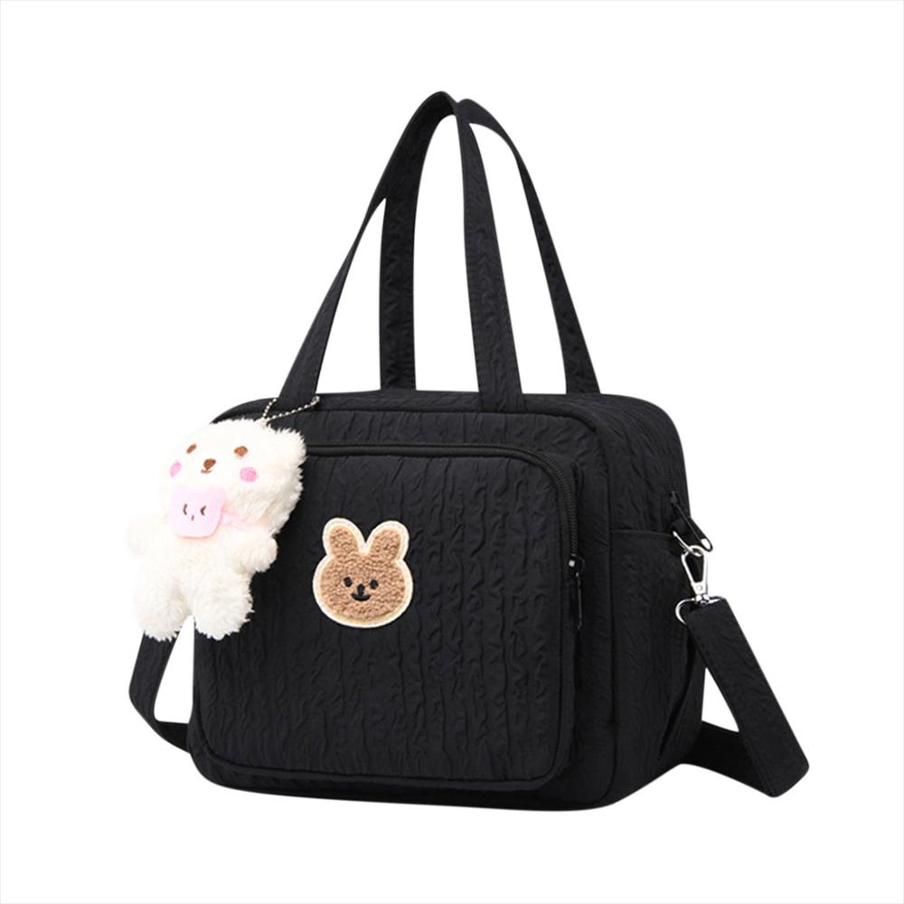 Pañalera Tipo Maleta Multifuncional Tipo Crossbody Para Bebé Negra img #1