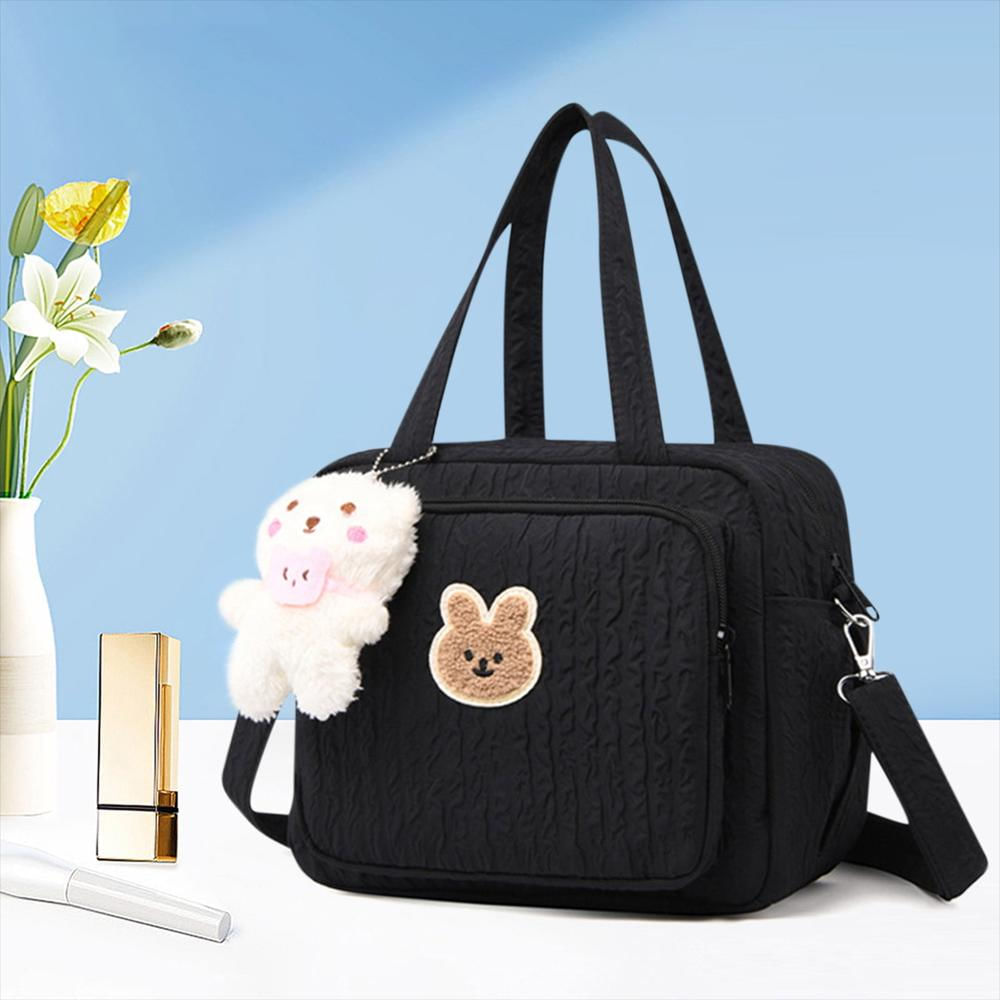 Pañalera Tipo Maleta Multifuncional Tipo Crossbody Para Bebé Negra img #3