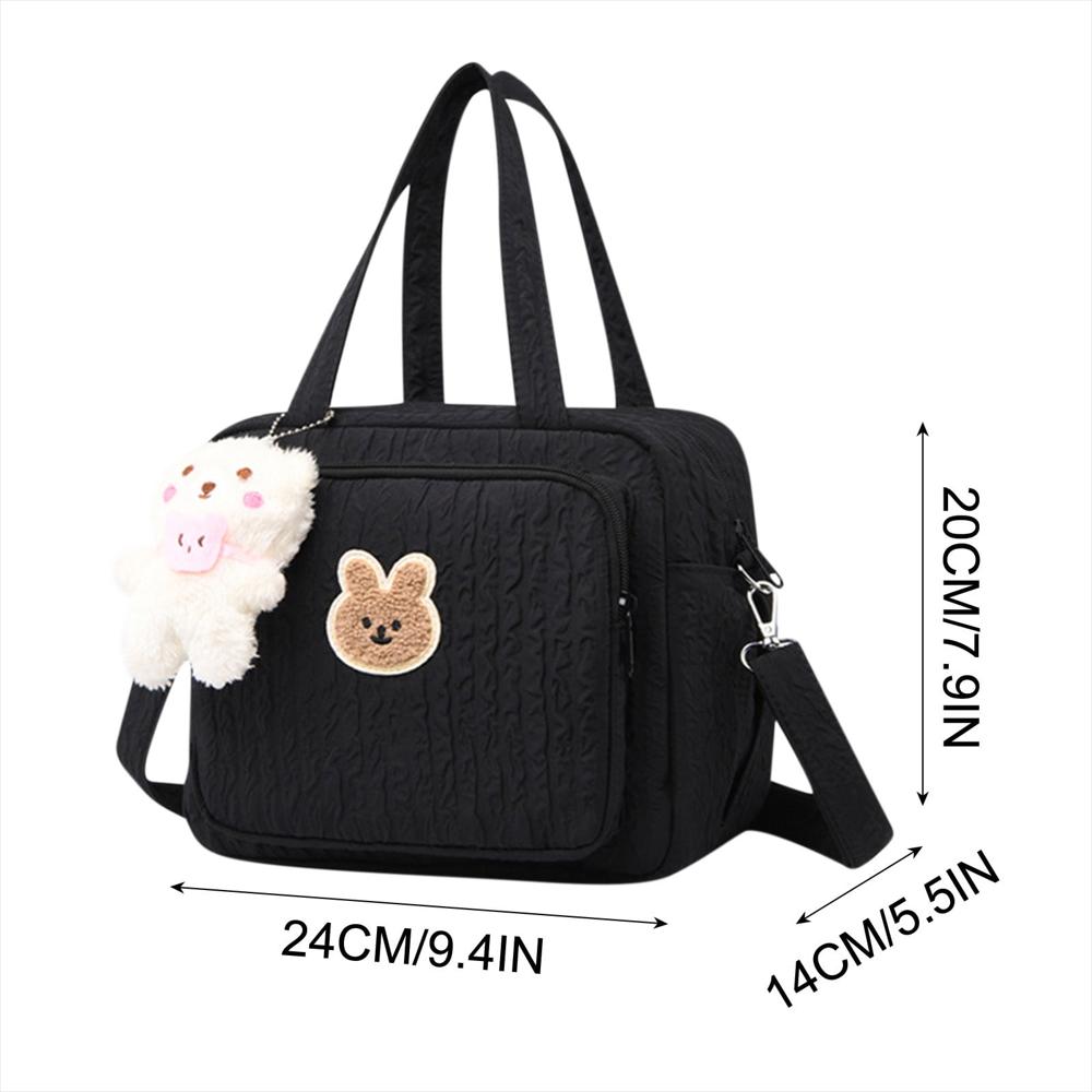 Pañalera Tipo Maleta Multifuncional Tipo Crossbody Para Bebé Negra img #5