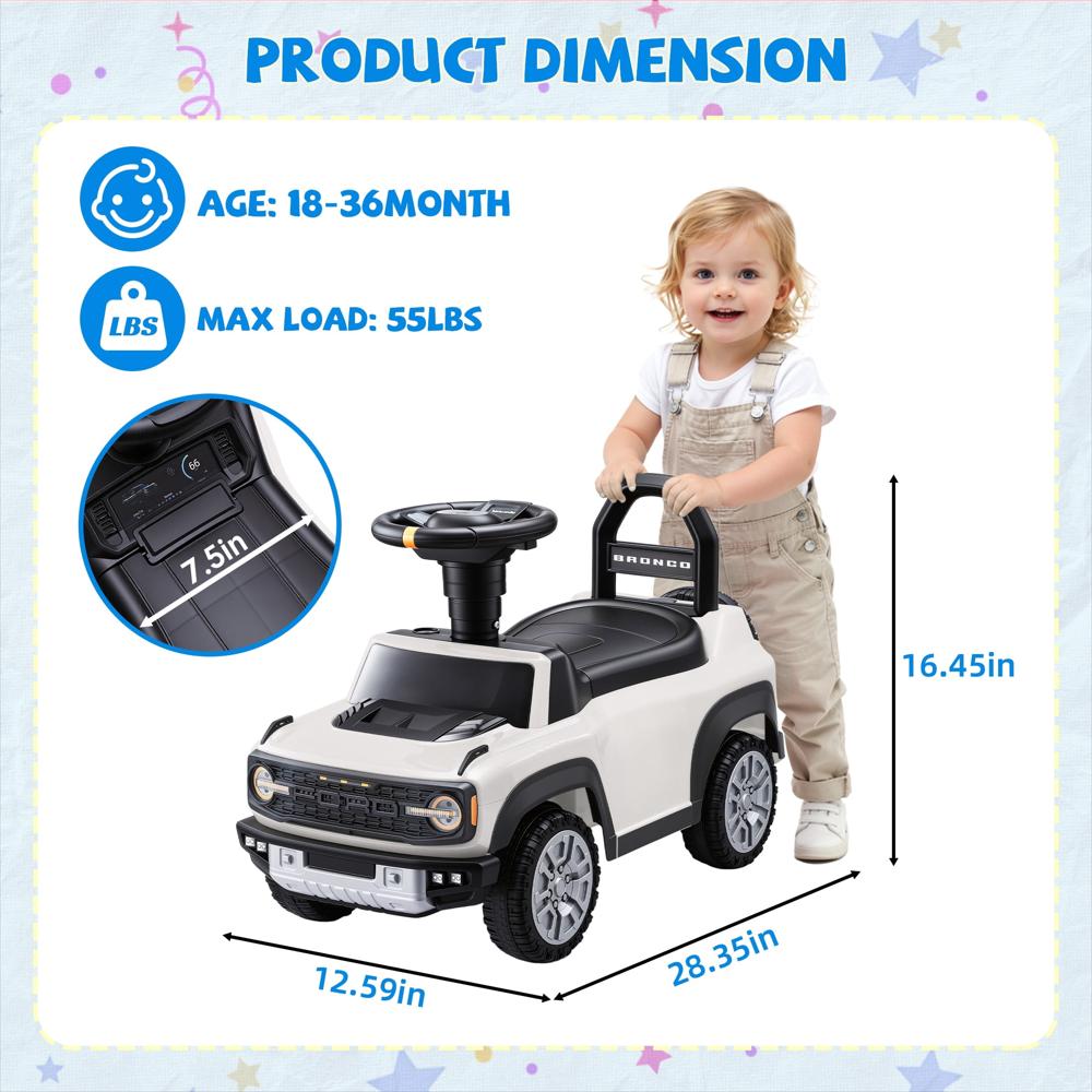 Carrito Montable Iyofe Ford Bronco Raptor Blanco img #3