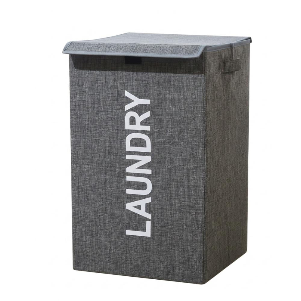 Cesta De Ropa Cuadrada Laundry Gris img #1