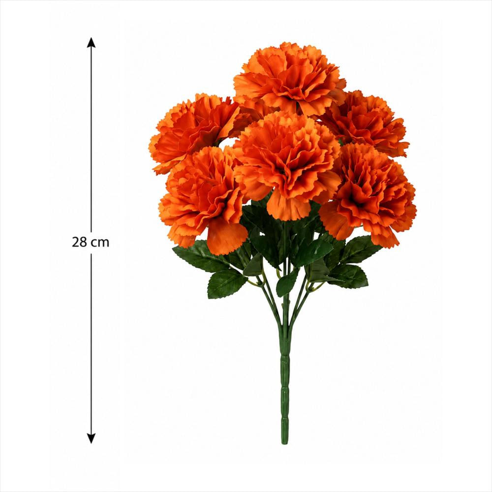 Ramo De Claveles Artificiales Color Naranja img #3