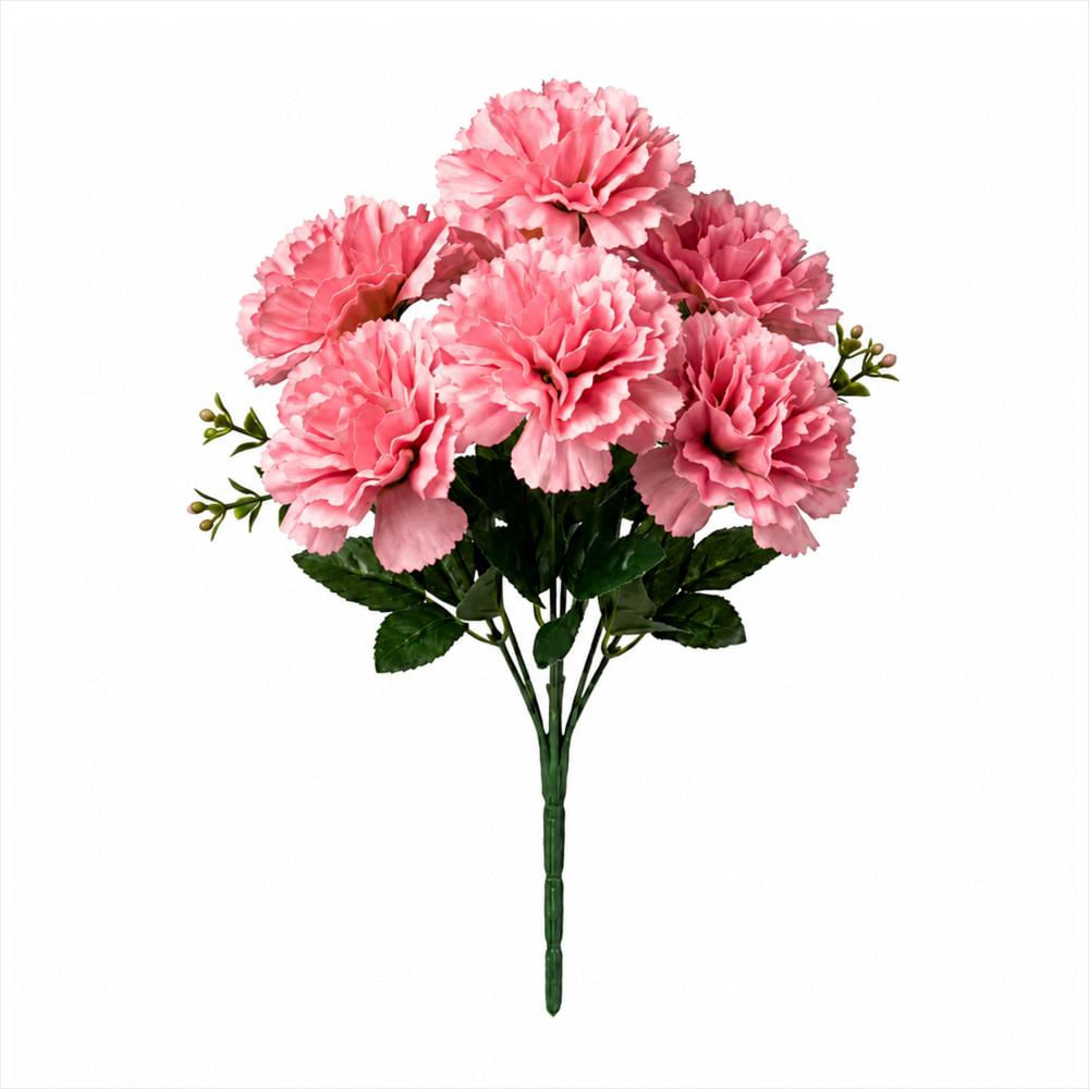 Ramo De Claveles Artificiales Rosados img #1