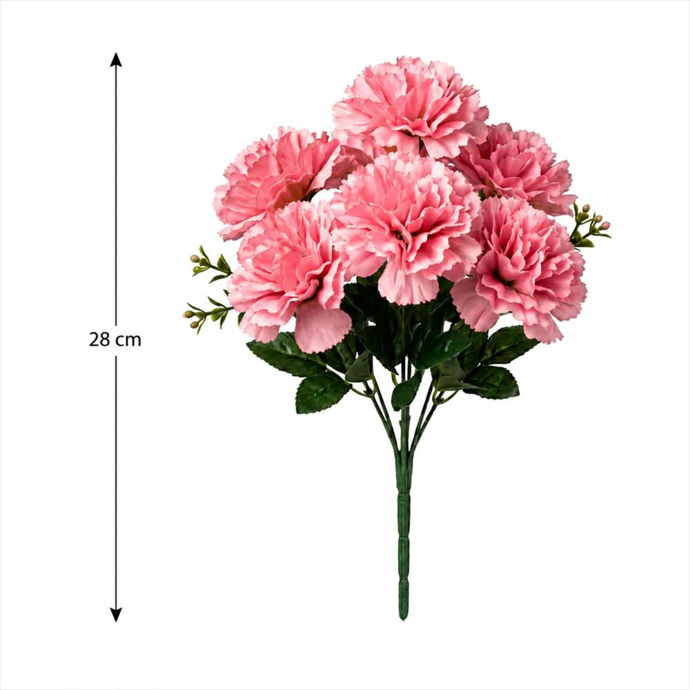 Ramo De Claveles Artificiales Rosados img #3