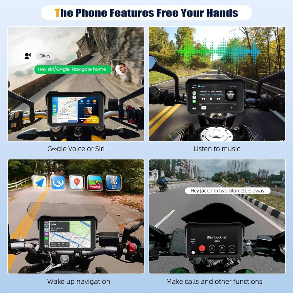 Car Play Pantalla Para Moto Con Android img #2