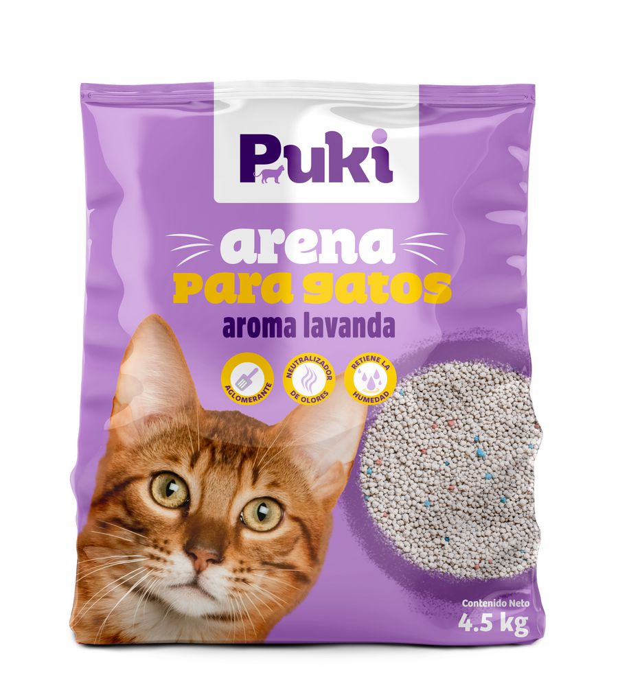 Arena para gatos PUKÍ aroma lavanda (4500  gr) img #1