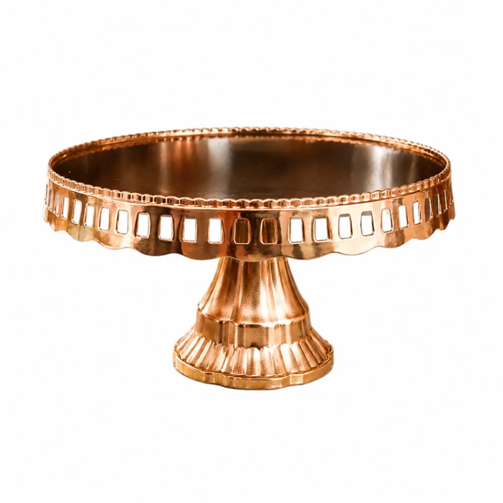 Base Para Postres Tipo Pedestal Decorativa Oro Rosa img #1