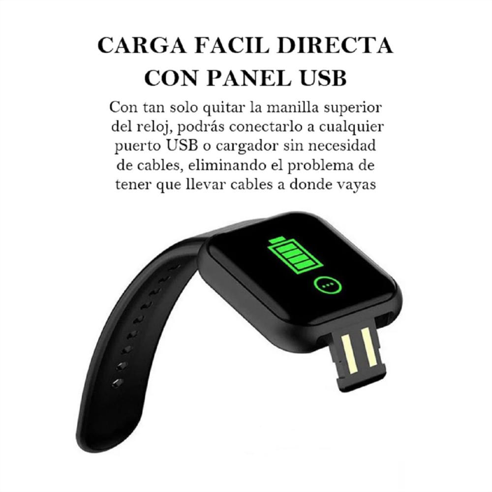 Reloj Inteligente Bluetooth Smart Watch Tactil Compatible Android Ios Negro img #2