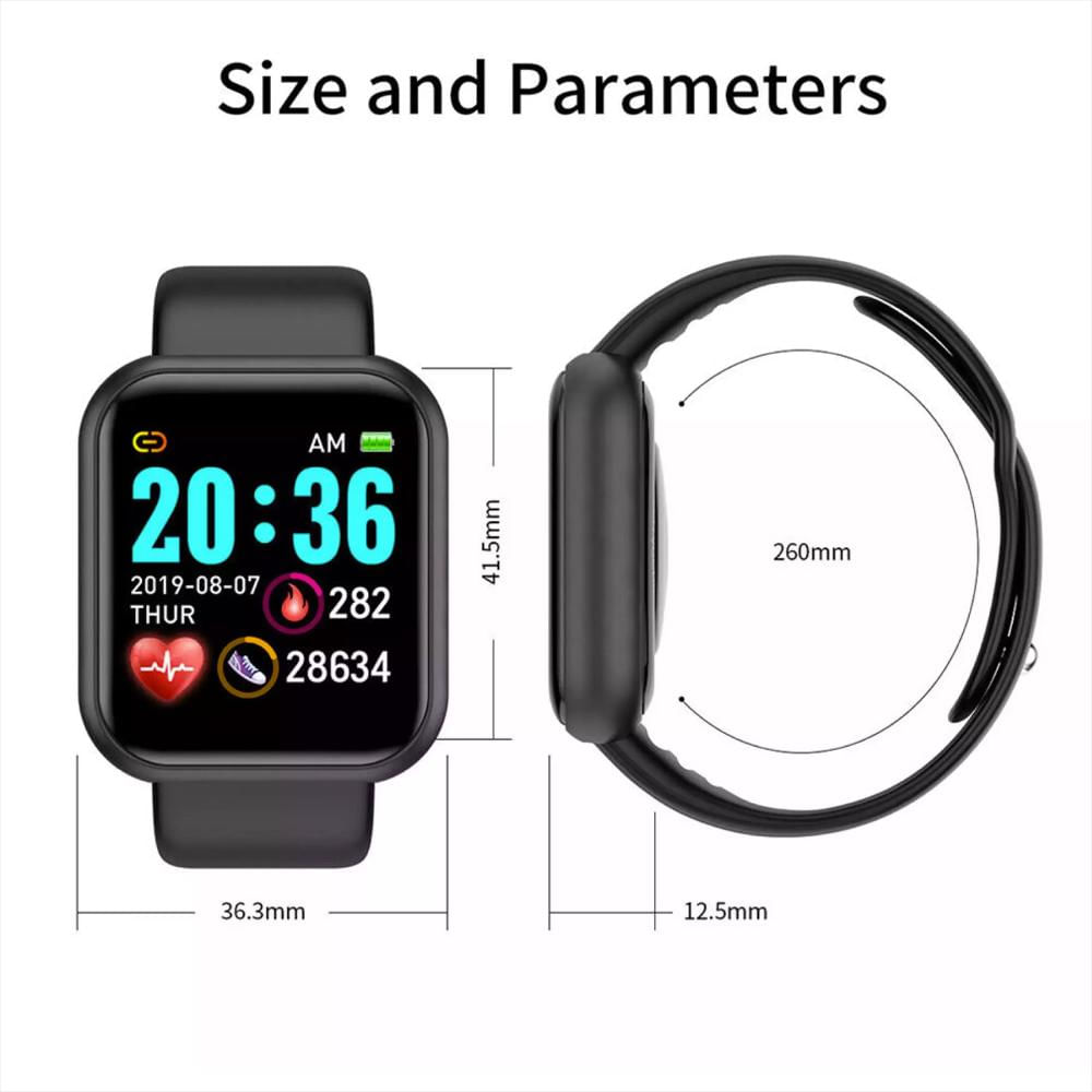 Reloj Inteligente Bluetooth Smart Watch Tactil Compatible Android Ios Negro img #4