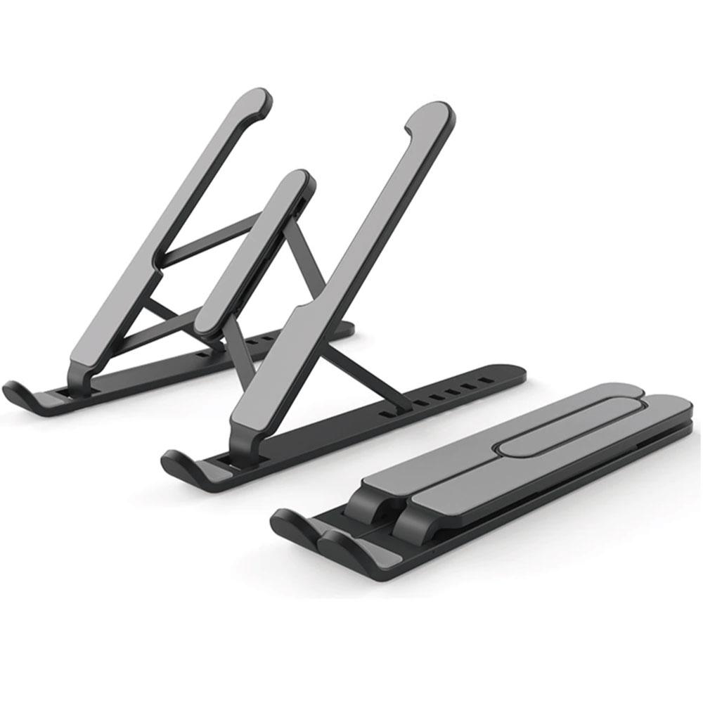 Base Soporte Retractil Ajustable Para Laptop Tablet Y Celular Negro img #1